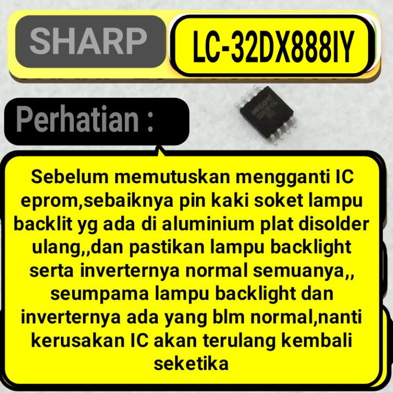 IC eprom Sharp LC-32DX888I LC-32DX888IY