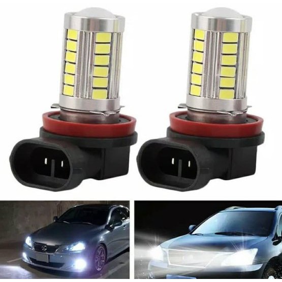 Led Foglamp H 11 Led H11 33 Titik Lensa Projector Putih  1PCS