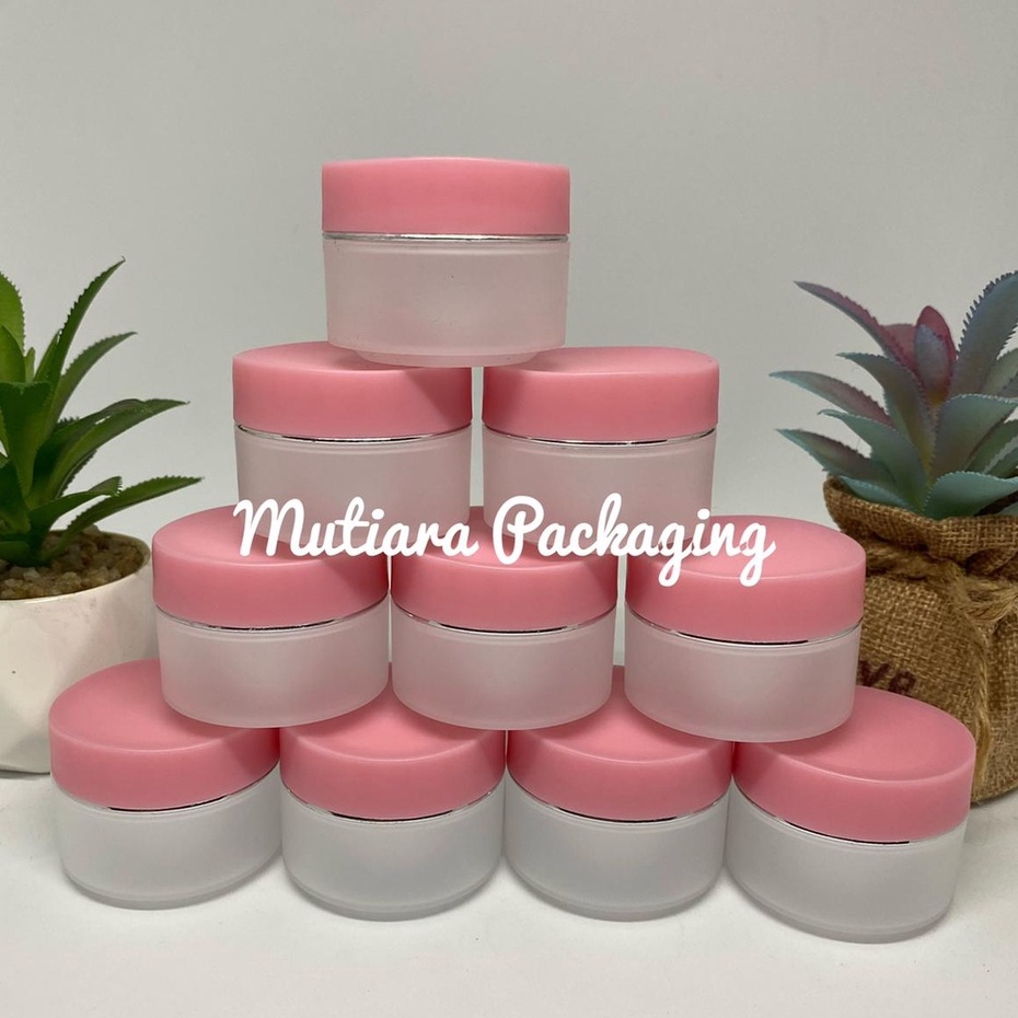 SALE  POT CREAM BUNGA PINK 15GR / JAR KEMASAN 15GR 1PACK ISI 30PCS