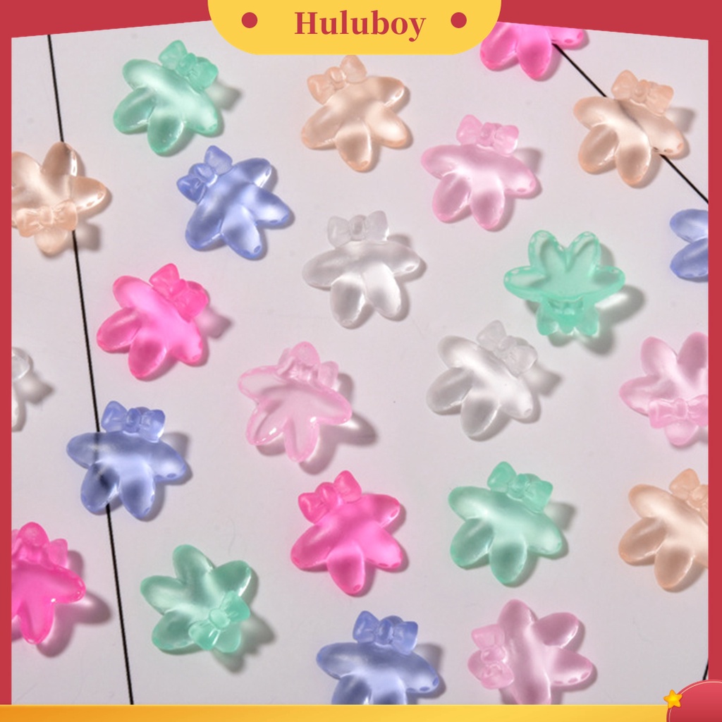 Huluboy Huluboy♡ 20pcs / Set Hiasan Kuku Motif Kartun Aksen Berlian Imitasi Translucent Tahan Lama Untuk Nail Art