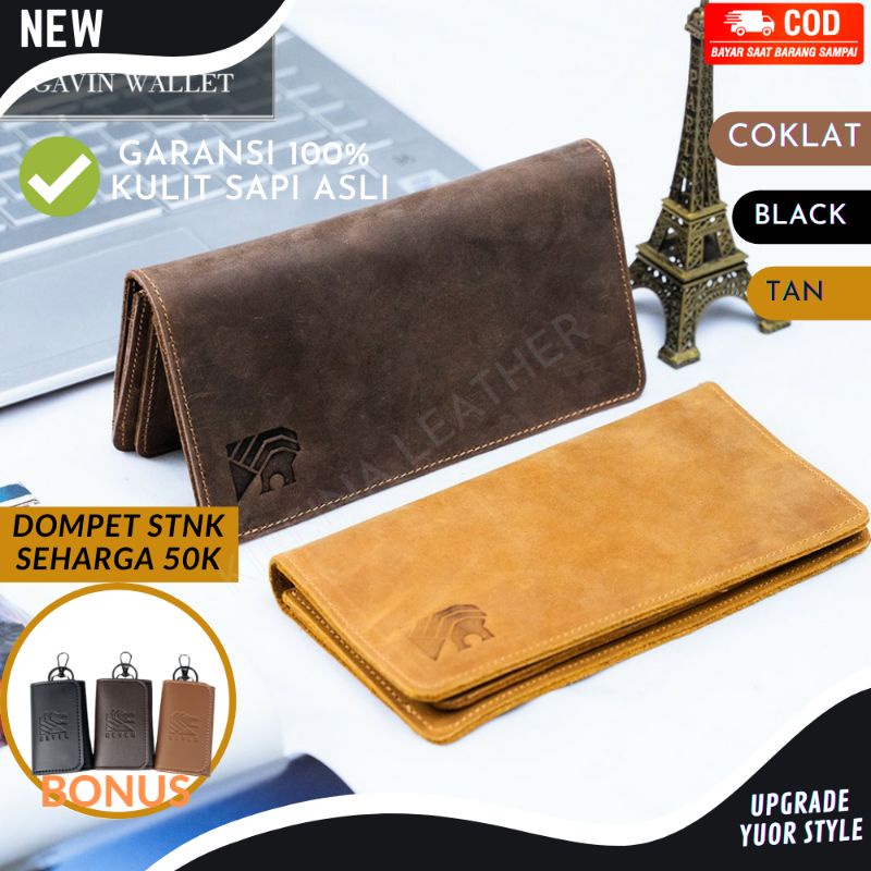 Terbaru Dompet Panjang pria Dompet kulit pria REVEN GAVIN wallet original