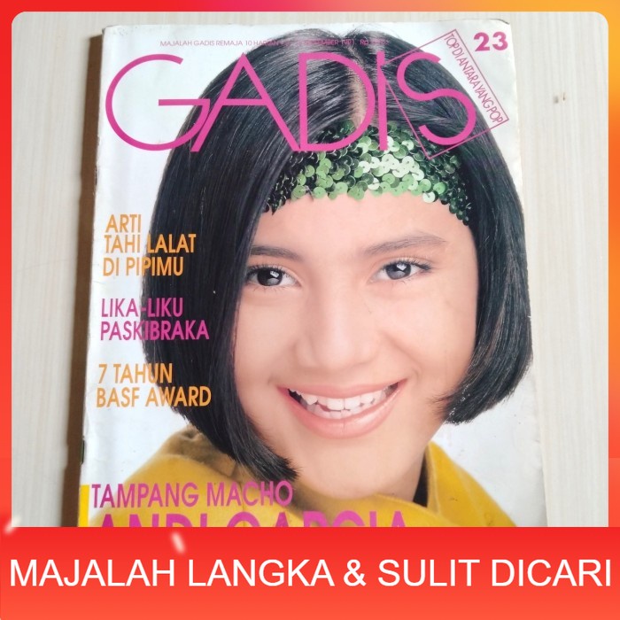Majalah GADIS No.23 Sep 1991 WANDA HAMIDA (SUPER RARE ITEM) Langka