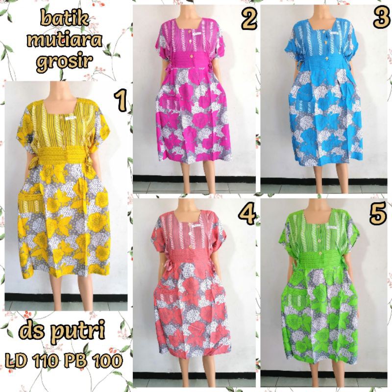 DASTER PUTRI LENGAN HAP JUMBO BIGSIZE ADEM WFR + POLDI MUAT 5pcs