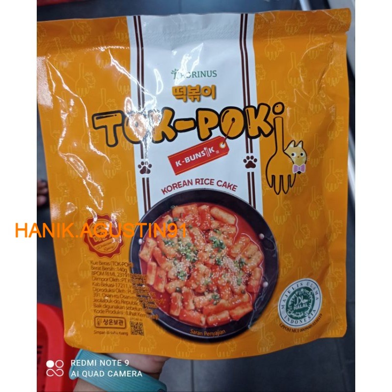 

Korinus K - Bunsik Tokpoki / Tteokbokki / Toppoki / Tok-Poki Pedas instan Halal MUI