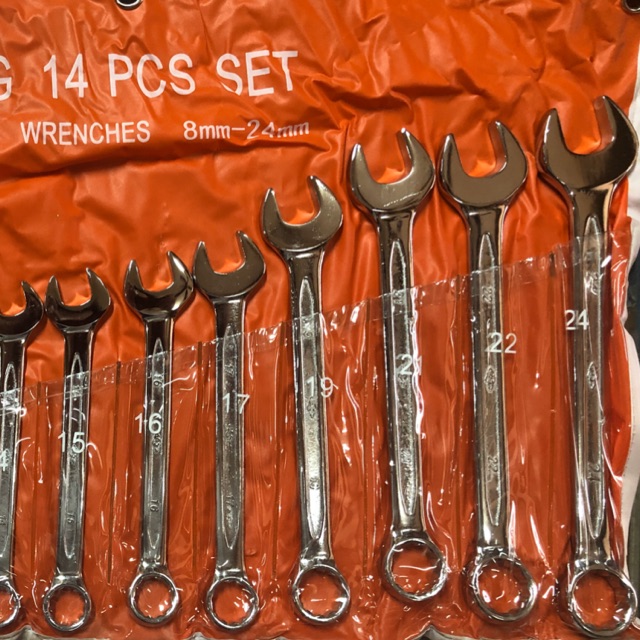 FUKUNG ASLI kunci ring pas set 8-24 FUKUNG 14 pcs asli shanghai