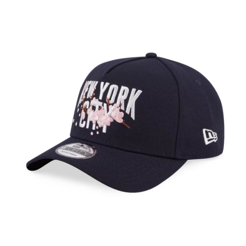 Topi New Era Cap New York City Sakura Navy Type A Frame 9Forty Adjustable Original