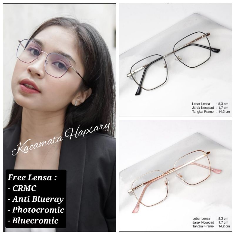 KACAMATA MINUS FRAME SEIKO FREE LENSA ANTI RADIASI | KACAMATA WANITA | KACAMATA KOTAK | PLUS