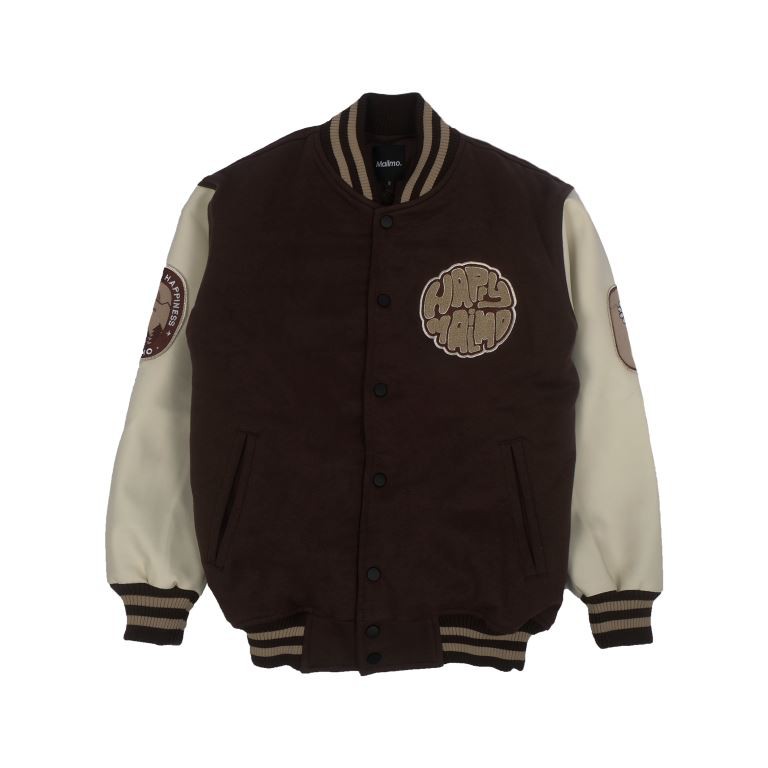 [REJECT SALE] Mailmo Varsity Jacket Happy Brown