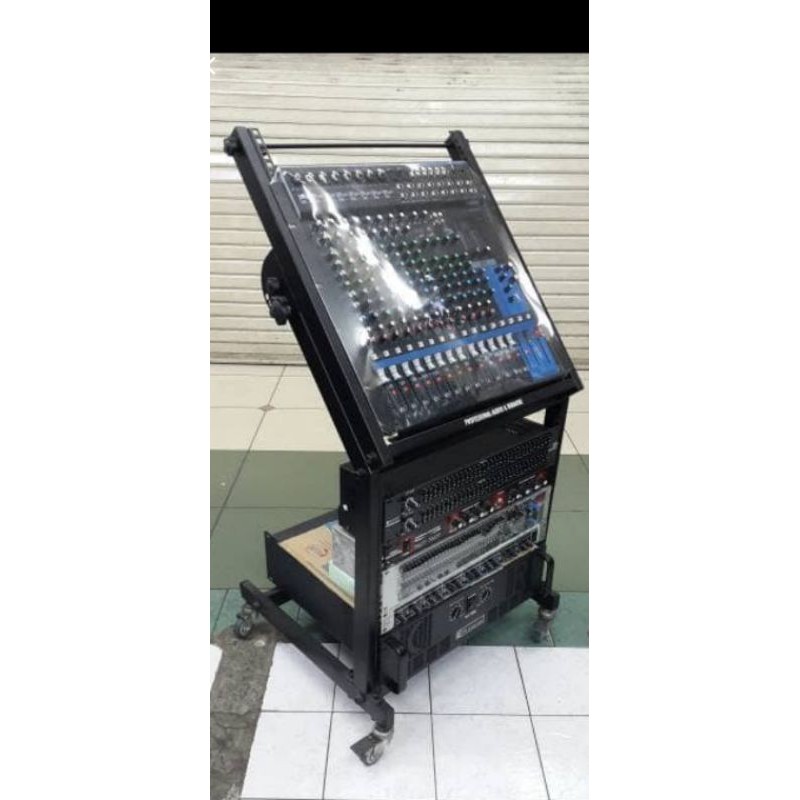 Rak mixer audio 9U bahan full besi