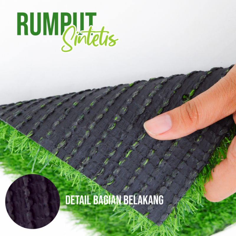 (DK02) Rumput  Sintetis Taman Swiss Indoor Semeter 1Mx 1M Full Green Import Premium