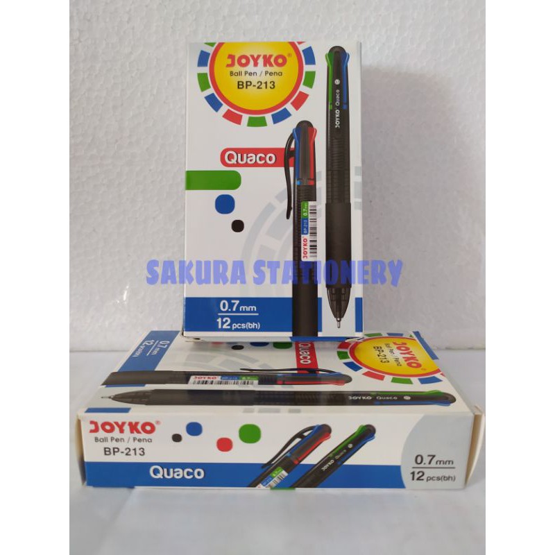 

Pulpen Joyko Quaco 4 Warna 0,7mm Pack