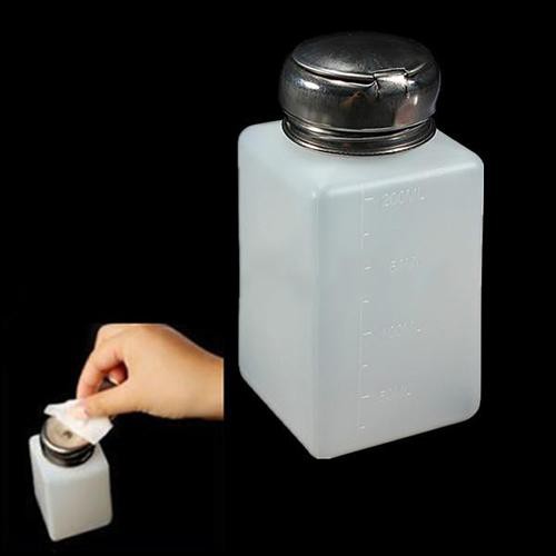 [Bayar Di Tempat]  200 ml Alkohol Cair Tekan Nail Polish Remover Dispenser Cleaner Memompa Botol