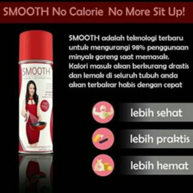 Smooth Diet Cooking Spray Pengganti Minyak Goreng Shopee Indonesia