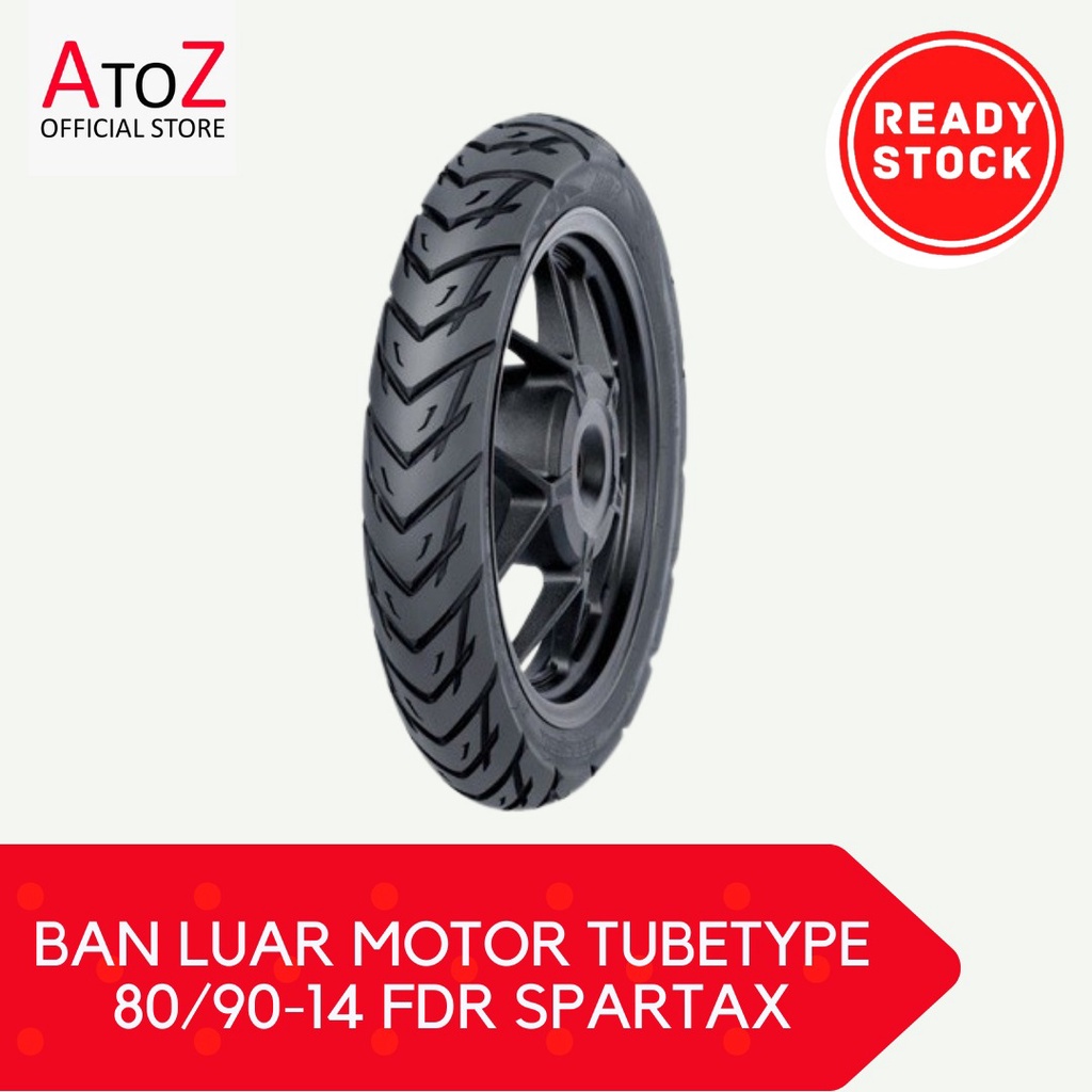 BAN LUAR MOTOR TUBETYPE 80/90-14 FDR SPARTAX UNTUK BELAKANG MATIC DEPAN SCOOPY 2017
