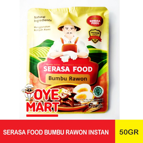 SERASA FOOD BUMBU RAWON INSTAN 50GR / BUMBU MASAK INSTAN