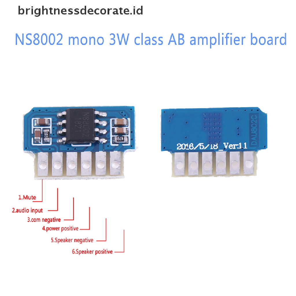 Modul amplifier audio mono 3W mini DC 3V 3.7V 5V AB channel