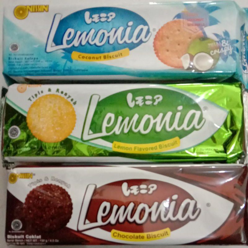 

Nissin Lemonia 130gram / Cracker tipis rasa jeruk / Cracker coklat / Cracker kelapa