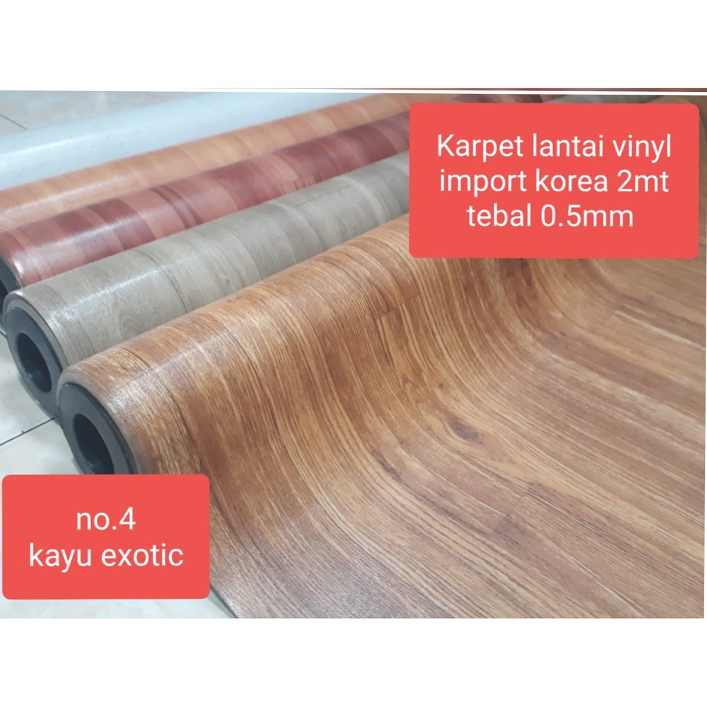 karpet lantai vinyl meteran Korea (Lebar 200cm x 50 cm) tebal 0.5mm harga Per 1/2 METER