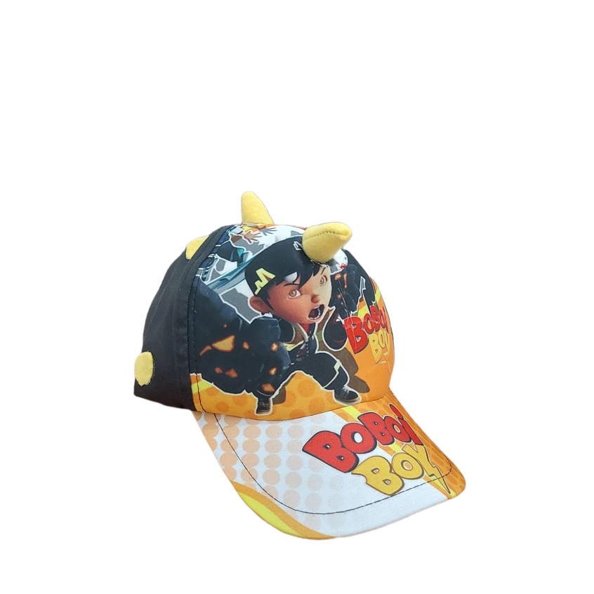 TOPI ANAK PRINT DEPAN KARAKTER KARTUN / TOPI ANAK TANDUK KARTUN USIA 1-8 TAHUN LAKI PEREMPUAN