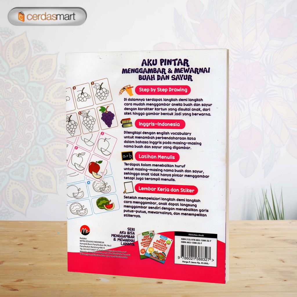 Buku Mewarnai Anak Aku Pintar Menggambar Mewarnai Buah Dan