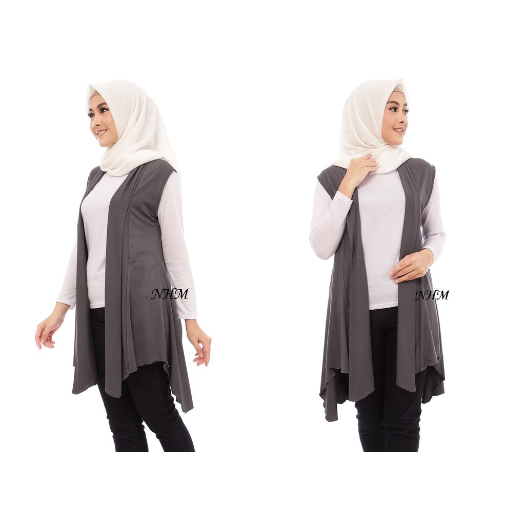 NHM Cardigan Saskia spandek rayon banyak warna terlaris