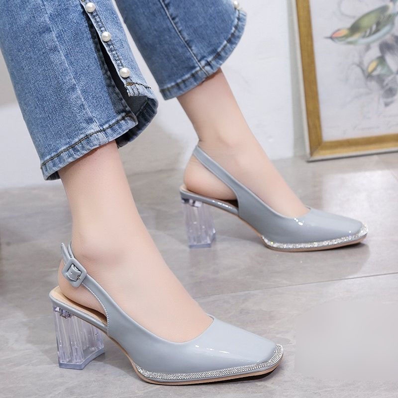 RYX - Glass Queen Sepatu Heels Gesper Wanita Fashion Formal / Pesta - Ori Import