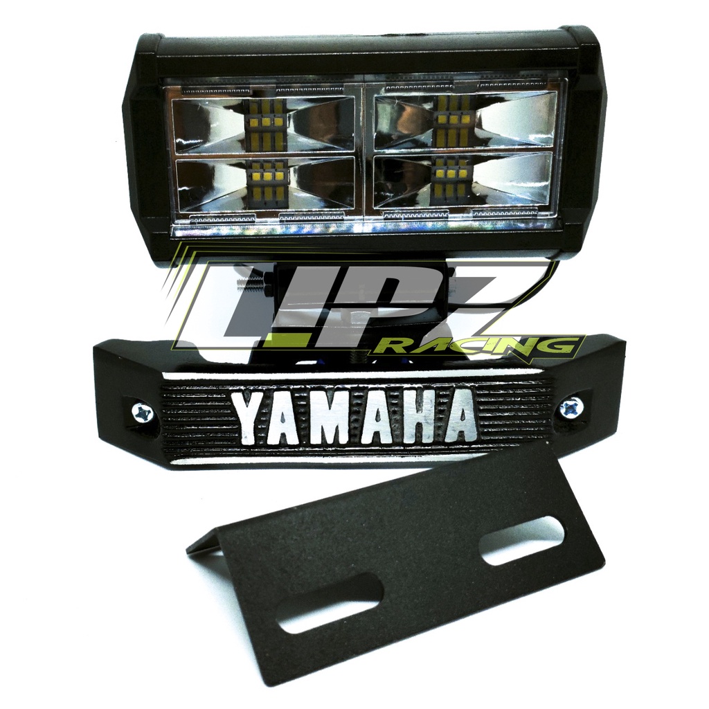 PAKET LAMPU TEMBAK SOROT RX-KING LENGKAP BRACKET MODEL LAMPU LED 12 MATA ANGEL BIRU