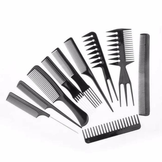 COD/BAYARDITEMPAT sisir set isi 10 barber comb flat styling ORIGINAL lengkap BERKUALITAS