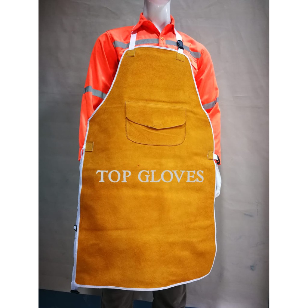 Apron Dada Kulit Sapi - Welding Apron - Celemek Tahan Api &amp; Panas