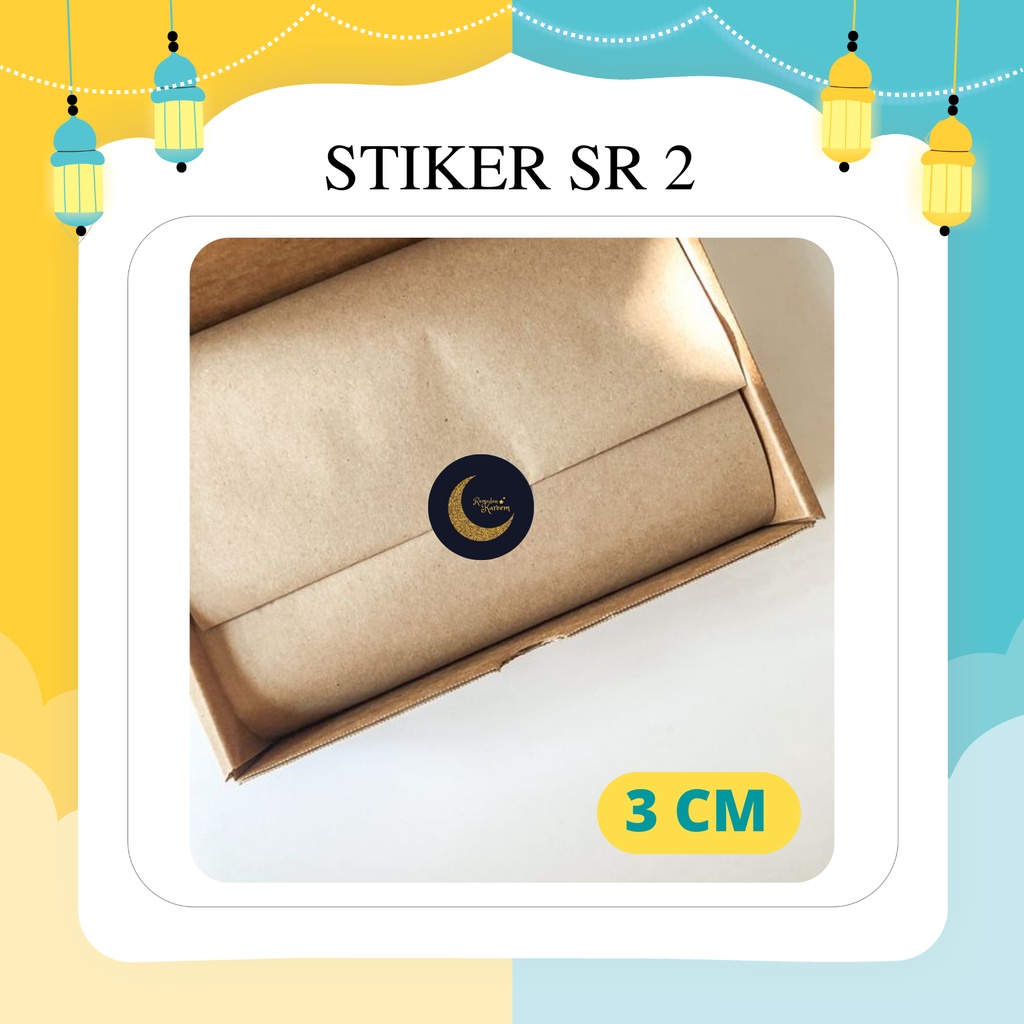 Stiker Bulat Ramadhan / Idul Fitri / Eid Mubarak isi 20pcs