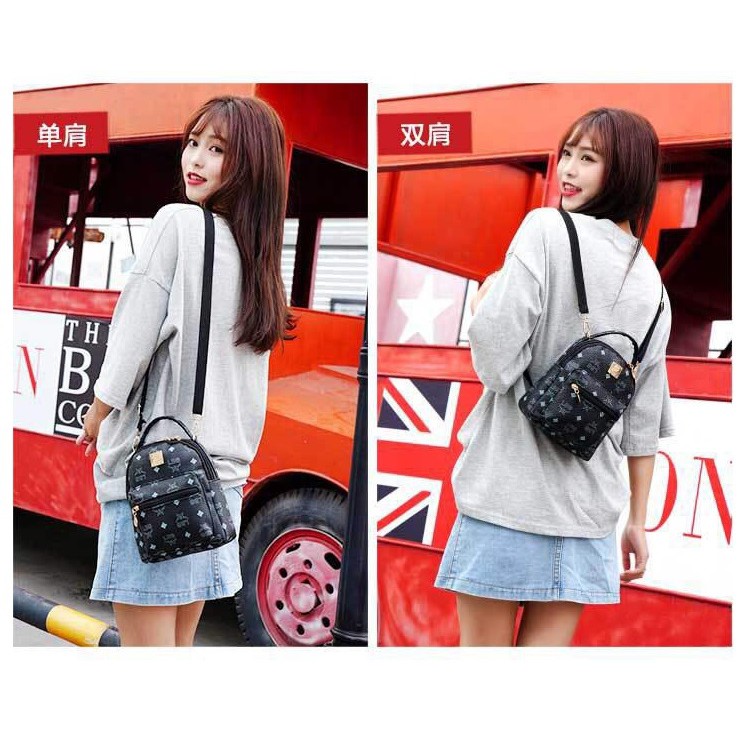 Mini Backpack MCM Style Tas Ransel Kecil Tas Punggung Perempuan - JB303