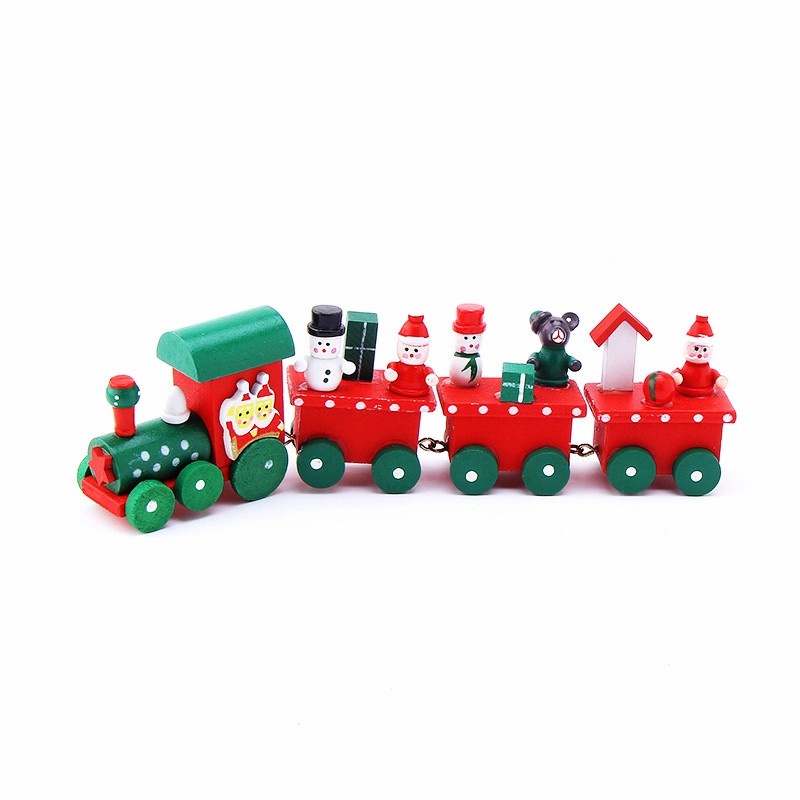 Kereta Kayu Kado Natal Miniatur Hiasan Kereta Train Christmas Dekorasi