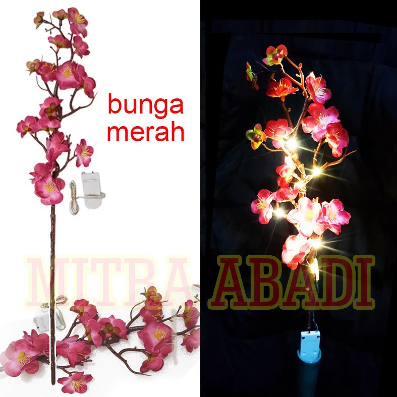 Dekorasi Vas Bunga / Ranting Pohon Lampu LED / Simulation Plum Blossom