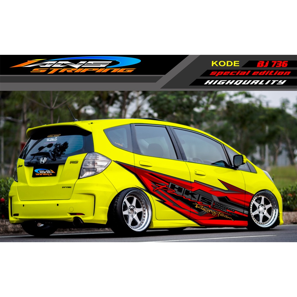 STICKER VARIASI MOBIL HONDA BRIO AGYA JAZZ AVANZA YARIS / DECAL STICKER MOBIL JAZZ / STIKER MOBIL