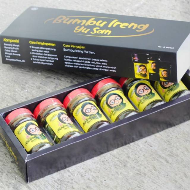 

Paket A isi 6 botol Bumbu Ireng Yu San Box Eksklusif