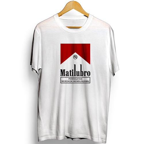 Elyashop11 Baju Kaos Distro Pria Wanita Plesetan Marlboro Matilubro