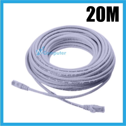 KABEL LAN SIAP PAKAI 20M CAT 5e / KABEL UTP HIGH QUALITY FREE RJ-45