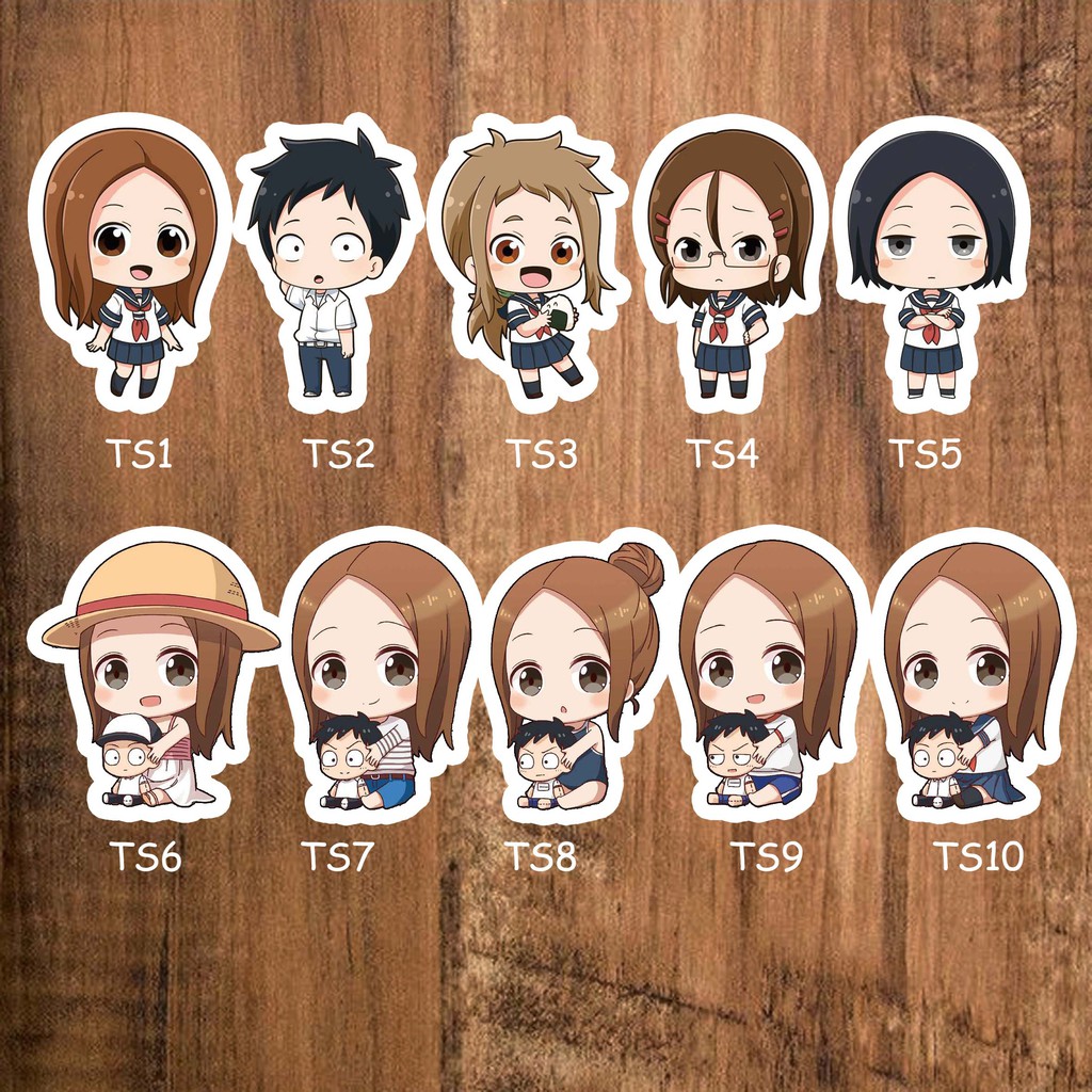 

stiker sticker anime lengkap Karakai Jouzu no Takagi san