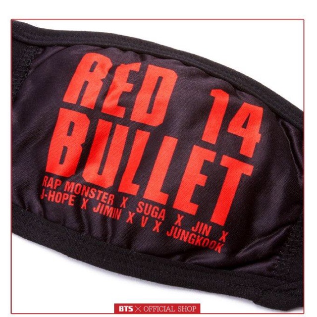 BTS RED BULLET MASK RED