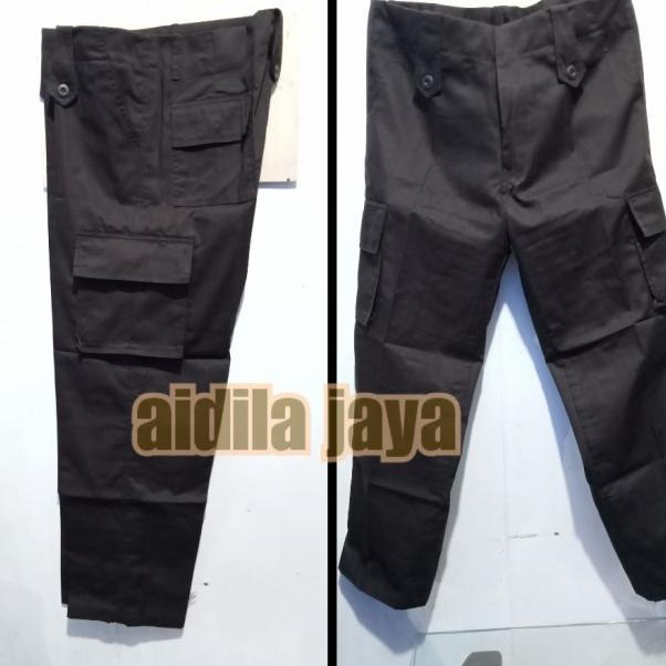 CELANA PDL SATPAM COKLAT TUA BARU BAHAN HALUS TWIST