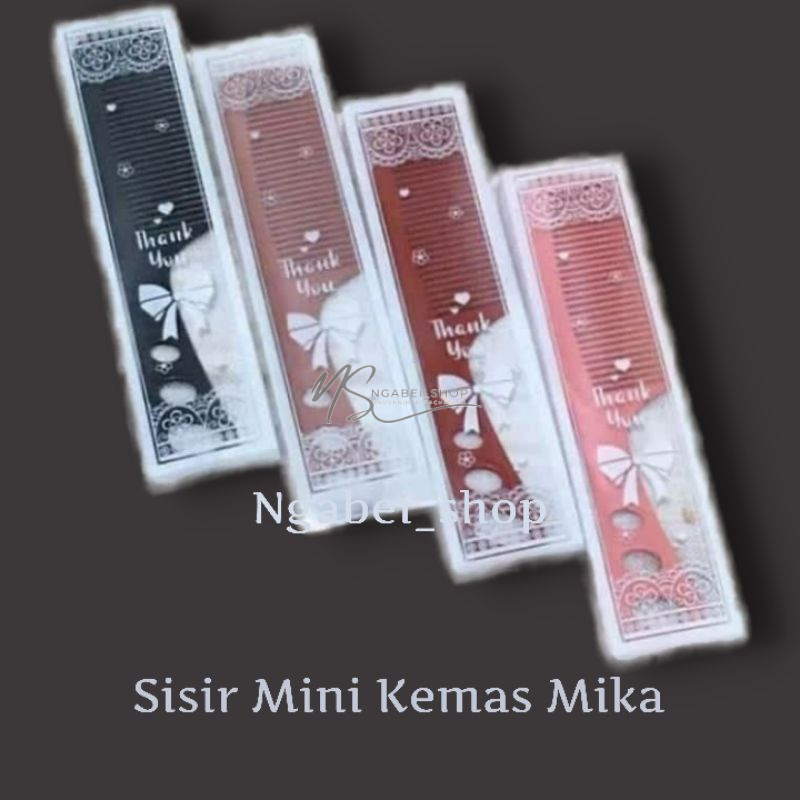 SOUVENIR SISIR MINI KEMASAN MIKA MOTIF - SISIR MINI SOUVENIR PERNIKAHAN KEMAS MIKA MOTIF