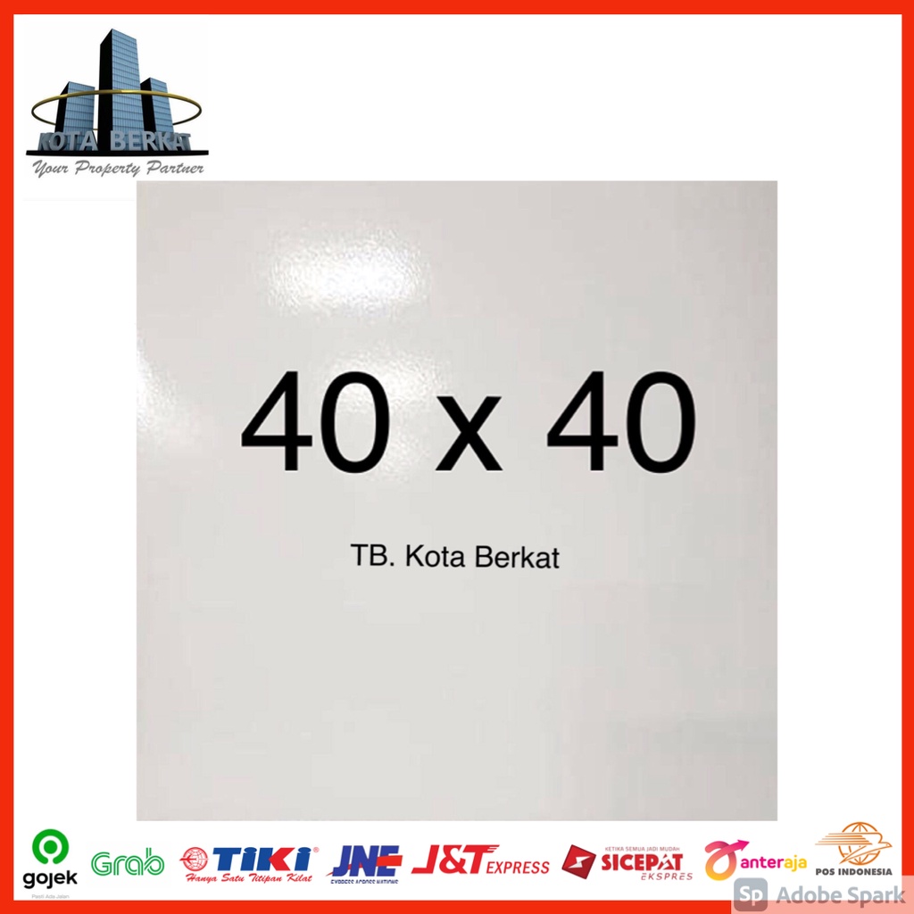 KERAMIK LANTAI PUTIH 40 x40 GNET GLOSSY