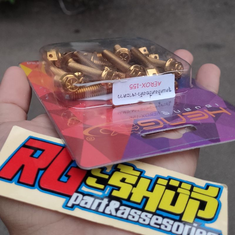 baut probolt stainless flower cover crankcase cvt aerox 155 heng thailand