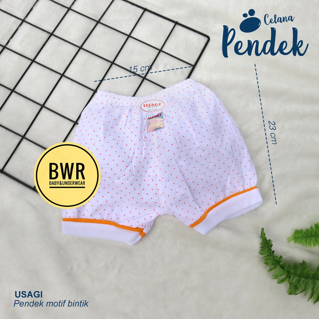 [ 6pc ] CELANA USAGI BINTIK [ II F15 ] Celana Pop Kotak Bayi | Celana Pop | Celana Pendek - Bwr