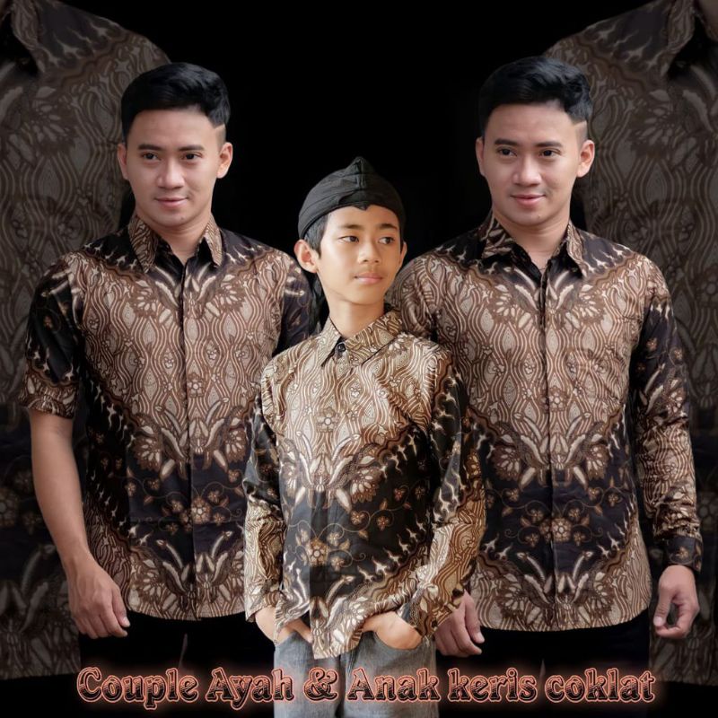 KEMEJA BATIK ANAK BAPAK LENGAN PANJANG Batik Couple Ayah Dan Anak Laki Laki Modern