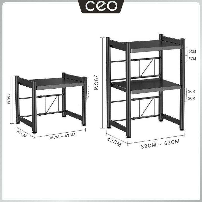 CEO Rak Microwave Teleskopik Rak Microwave 1&amp; 2 Tingkat Adjustable