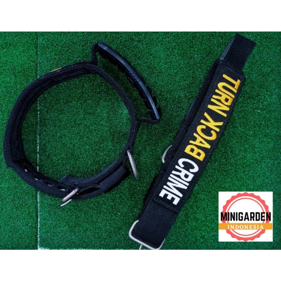 KALUNG ANJING BESAR K9 dog collar nylon adjustable + handle tactical