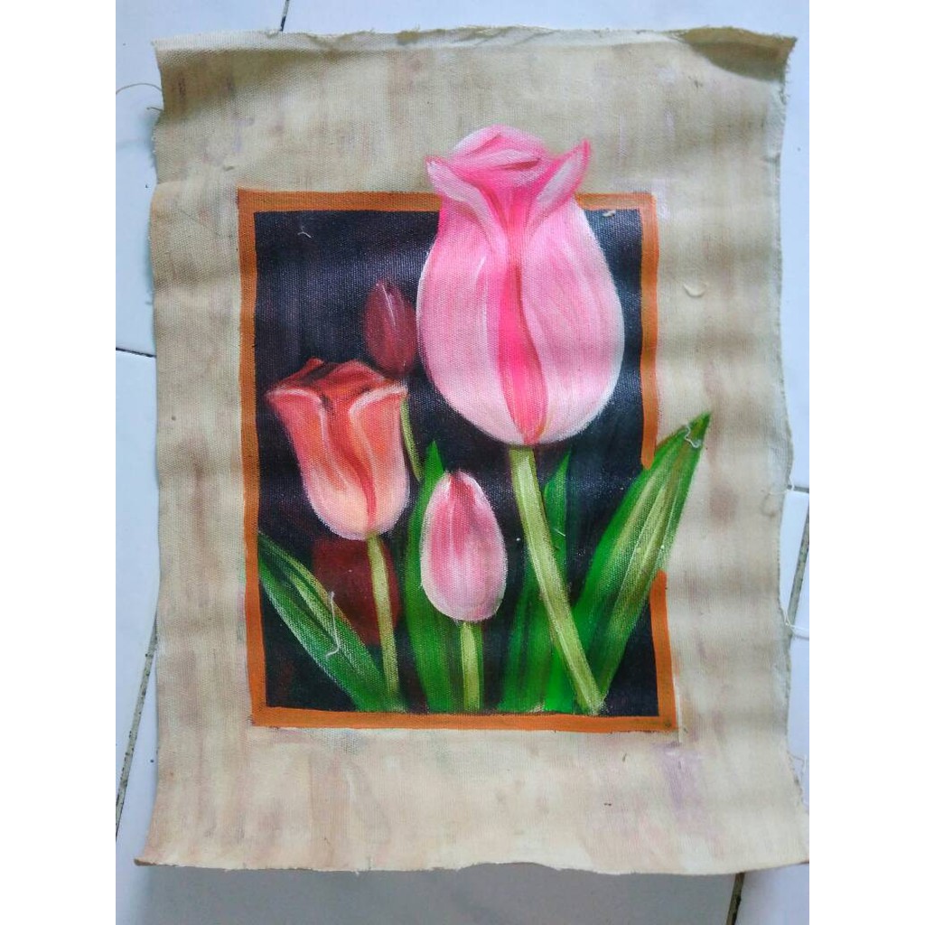 Paling Populer 29 Gambar Lukisan Bunga  Tulip  Gambar 