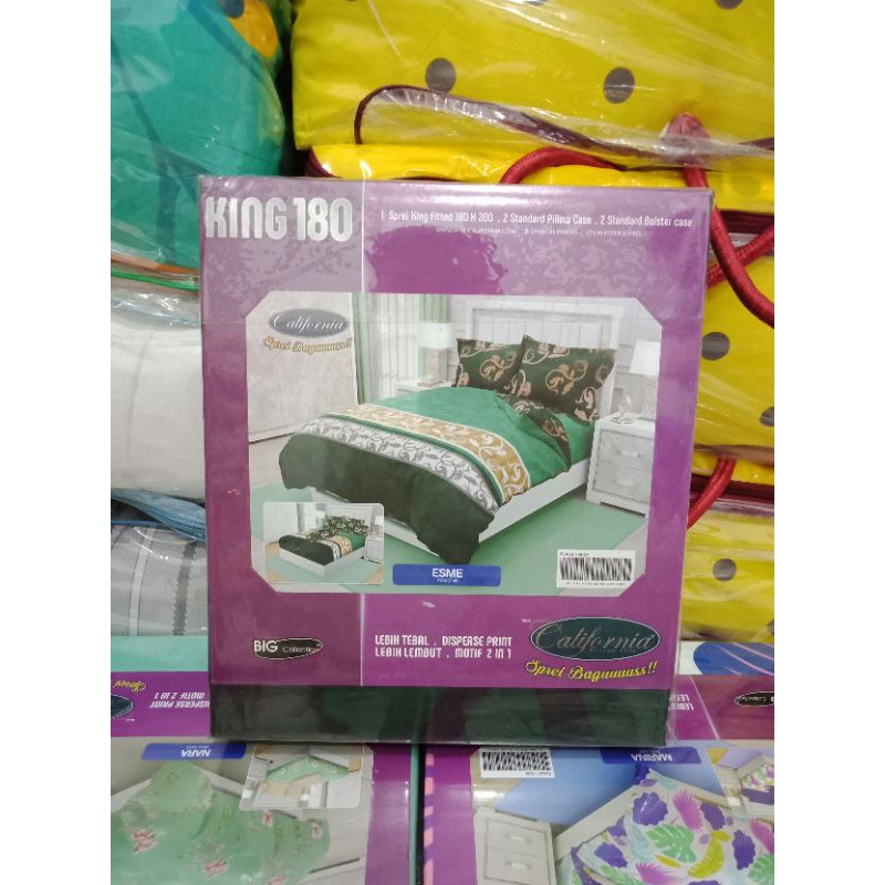 Sprei California King 180x200 cm Selembut Sutra Kualitas Premium