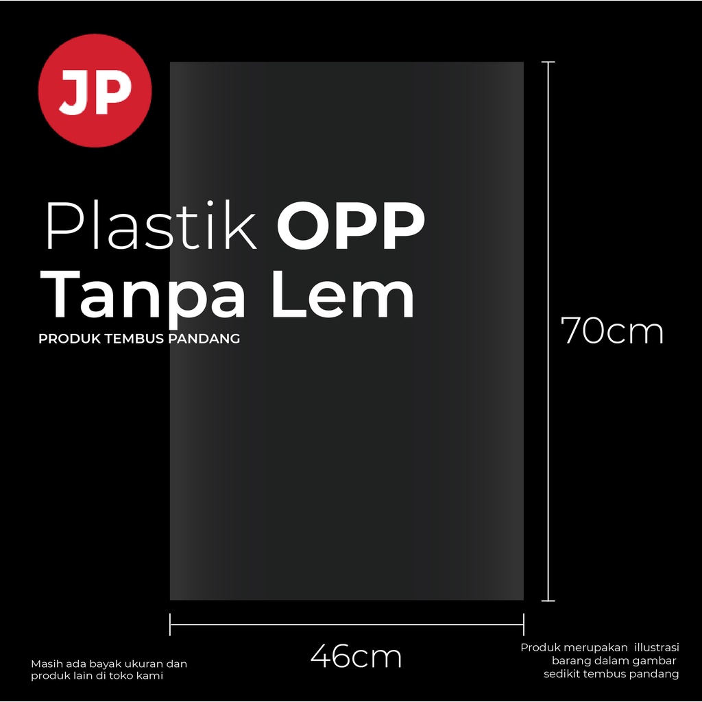 Plastik OPP Kiloan Ukuran 46x70cm (Tanpa Lem) untuk souvenir, packing, dll